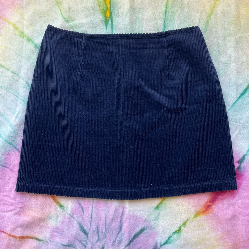 👖2/$30| Kendall & Kylie Corduroy Zipper Closure Mini Skirt - Navy Blue | Size S